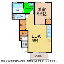 サンシャインコート今岡 Ａ・Ｂの物件間取画像